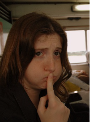 Person feeling nauseous